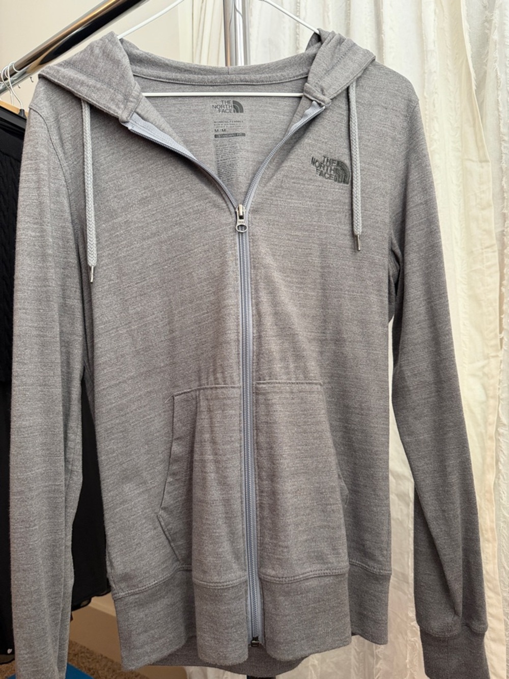 Womens The North Face Heather Gray Full Zip Hoodie